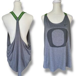 Nike UO Collegiate Oregon Ducks Grey Racerback Workout Tank Top | Women’s XL